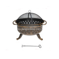 Baxçe Xazîno Black Steel Wood Burning Fire Pit